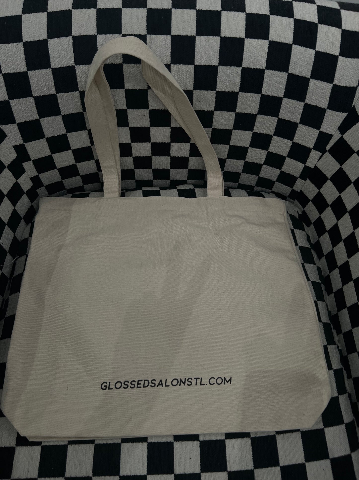 glossed tote